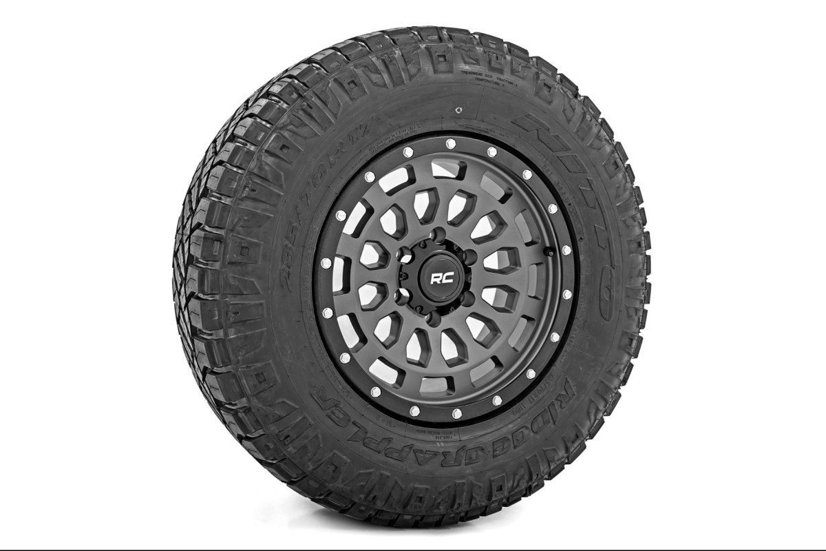 Chevrolet Tahoe Wheel - Rough Country - 87 Series, Simulated Beadlock - Gray/Black - '95-'20